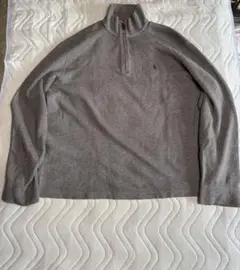 ラルフローレン　ハーフジップニット　グレー　L