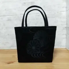 帯リメイク弔事用バッグNo.358　生地やや使用感あり