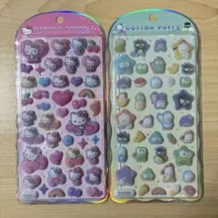 【正規品】 コットンパフィーシール 　はぴだんぶい　キティ