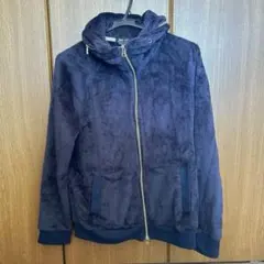 BEAMS HEART ボアフリースジャケット　パーカー　ブルー　メンズ