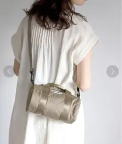 OUTDOOR キルティングショルダーバッグ ベージュ