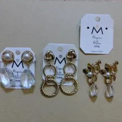 イヤリング 3COINS スリーコインズ 3点