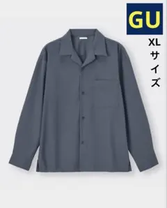 グレー 長袖シャツ 胸ポケット付き