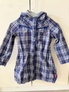 チェック柄フード付きアウター