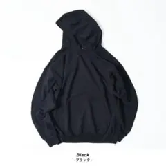 ロサンゼルスアパレル ヘビーフリース プルオーバーフード スウェット L 黒