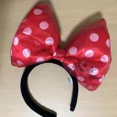 東京ディズニーリゾート ミニー　水玉　リボン　カチューシャ　赤　ビッグ