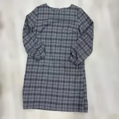 ロペピクニック チェック柄 長袖ワンピース