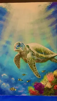 アレックス・リーダン 限定版水彩画 グリーンリーフタートル - メルカリ