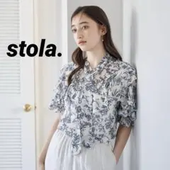 stola. ストラ　花柄ブラウス　前後2way フリルブラウス　フェミニン