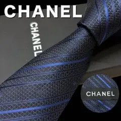 CHANEL 未使用 ネクタイ 箱付 ネイビー ココマーク 結婚式 ビジネス