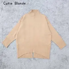 キューティーブロンド　ハイネックニット(L)バックスリット　チュニック丈　大人のサムネイル