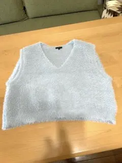 コムサイズム　シャギーニットベスト