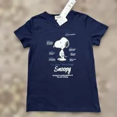 新品未使用 タグ付 スヌーピー 半袖Tシャツ ネイビー 紺色 Mのサムネイル