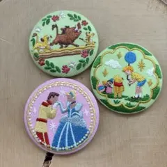 ディズニー刺繍缶バッジセット