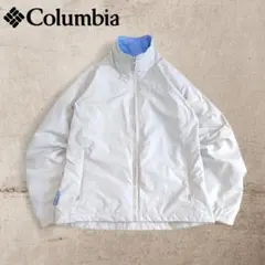 vintage90sColumbiaナイロンジャケットホワイト裏ボアメンズＳ
