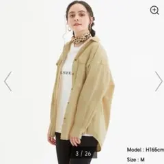 コーデュロイオーバーサイズシャツ