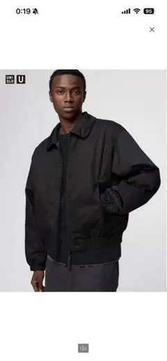 UNIQLO U パフテックショートブルゾン ブラック