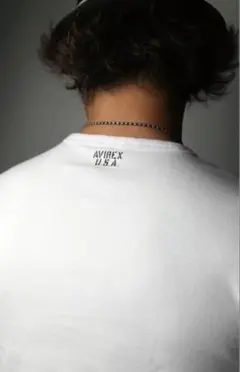 AVIREX ホワイト ロングスリーブ Tシャツ