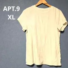 APT.9 【XL】白 Tシャツ 無地 合わせやすい 古着 レディース
