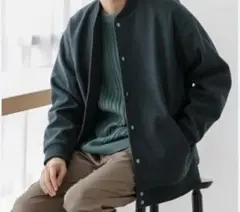 LA KOLE ダークグレー ジャケット Lサイズ