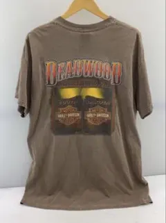 USA製 90s ハーレーダビッドソン 両面プリントTシャツ XL ブラウン 茶