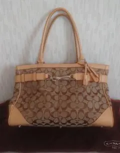 COACH ロゴパターン ハンドバッグ