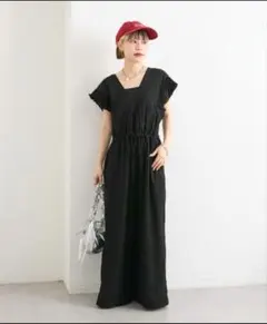 【W CLOSET】ブラック オールインワン　サイズ１のサムネイル