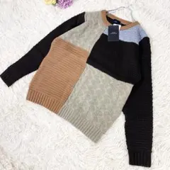 【未使用品】SLICK スリック (M) ニット　セーター　ケーブル編み