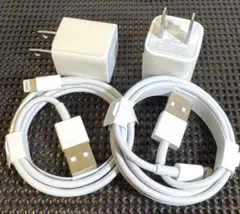 Apple純正 5W ACアダプター＆ケーブル 2セット 未使用品