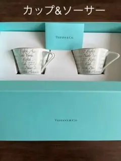Tiffany &Co. ティファニー　NOTES カップ&ソーサー　ペア