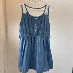 ノースリーブ　ワンピース　COOL BEANS デニム　100cm