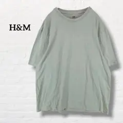 H&M エイチアンドエム☆無地 Tシャツ【M】 カーキ グリーン