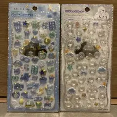 ぽ*ん様 【正規品】プチドロ2枚セット　アオイロドロップ　シマエナガ