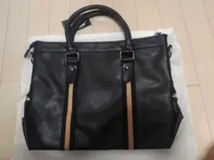 ビジネスバッグ 黒 ストライプデザイン