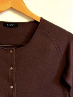 BALLSEY 上品チョコレートブラウン　タイトなカーディガン