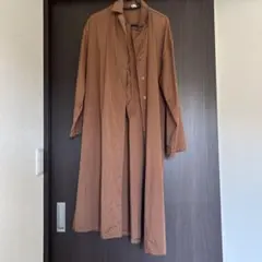 薄手シャツワンピース 長袖