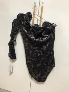 Dance Queen 社交ダンス 黒とグレーの迷彩柄 レッスンウェア