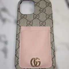 GUCCI GGロゴ iPhoneケース ベージュ・ピンク