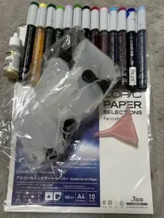 Copic マーカーセット アルコールインクアート　ペーパー エンボスヒーター