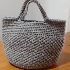 毛糸バッグ　グレイッシュブラウン