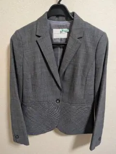 グレー チェック柄 ジャケット パンツセットアップ