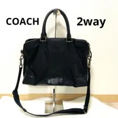 COACH コーチ　2way ビジネスバッグ ブラック