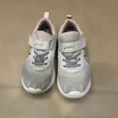 asics グレー ピンク スニーカー子供レディース