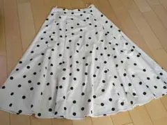 Techichi テチチ 綿麻ドットプリント フレアスカート Sサイズ