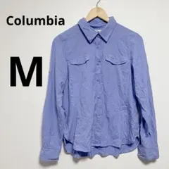【軽やか】Columbia ブルー系　長袖シャツ Mサイズ　着心地◯ おすすめ