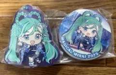マジカルミライ2025 初音ミク ラバーキーホルダー 缶バッジ　ガチャガチャ　①