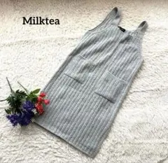 Milktea ミルクティー【マタニティ】【スリット入】グレーワンピースのサムネイル