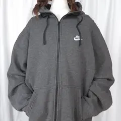 ジップパーカー グレー パーカー