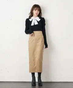 大幅最終値下げ中！コーデュロイタイトスカート　ベージュ