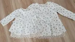 ★petit main 花柄 チュニックトップス 90 110★長袖 おそろい